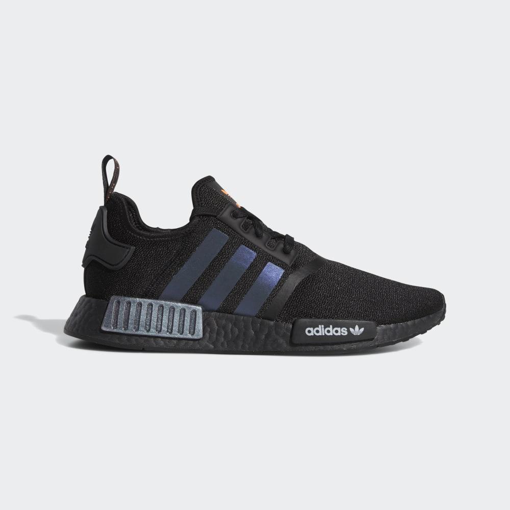 Adidas Men's NMD_R1 Originals Shoes Black/Orange/White Ireland FV8025